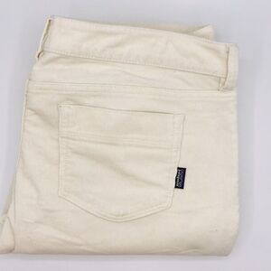 Patagonia Jeans Womens 32 Cream Corduroy  Straight Leg Organic Cotton Casual